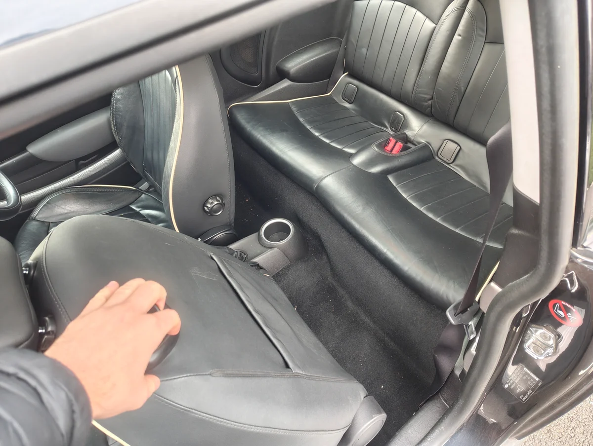 Collapsed front passenger seat
