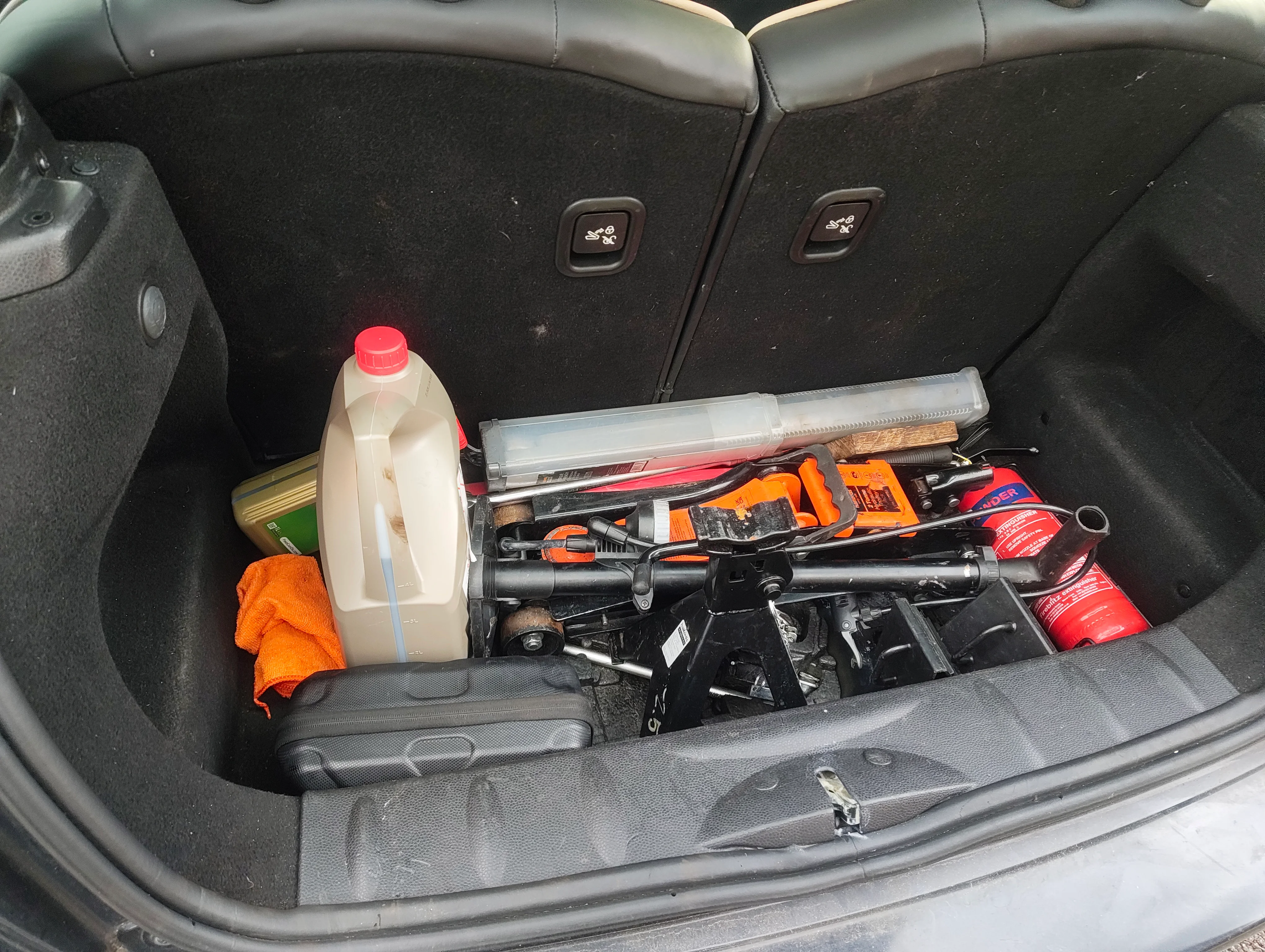 Unhooking rear seat bottom