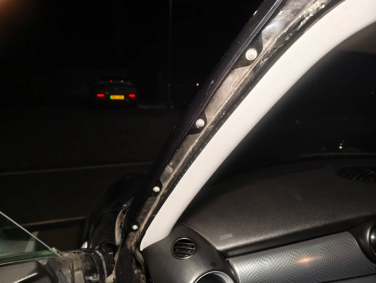 Nearside A-Pillar screws