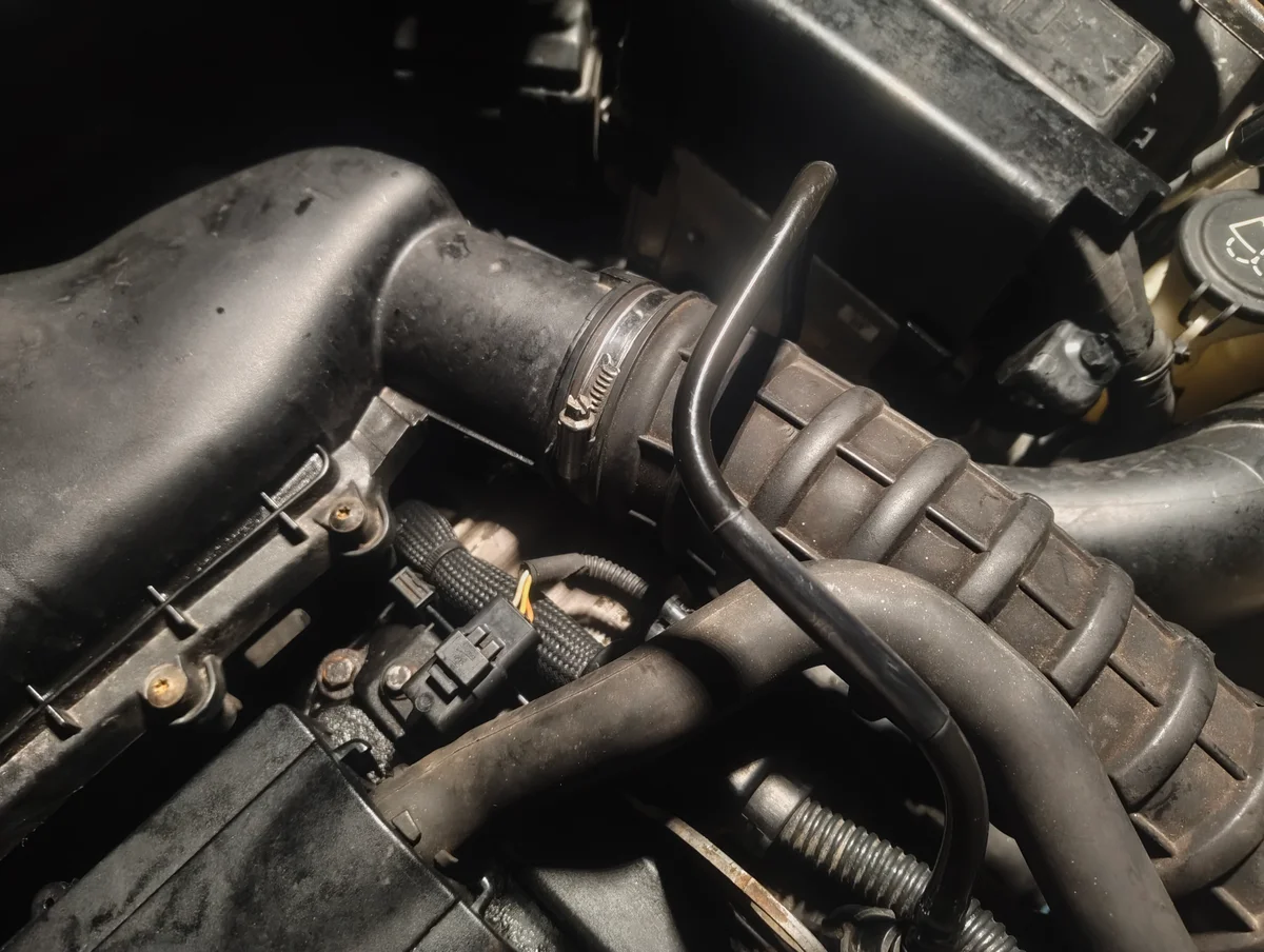 Top of the boost pipe