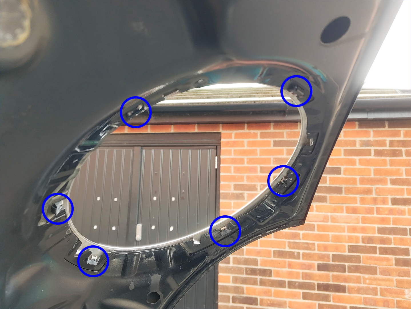 Inside headlight trim