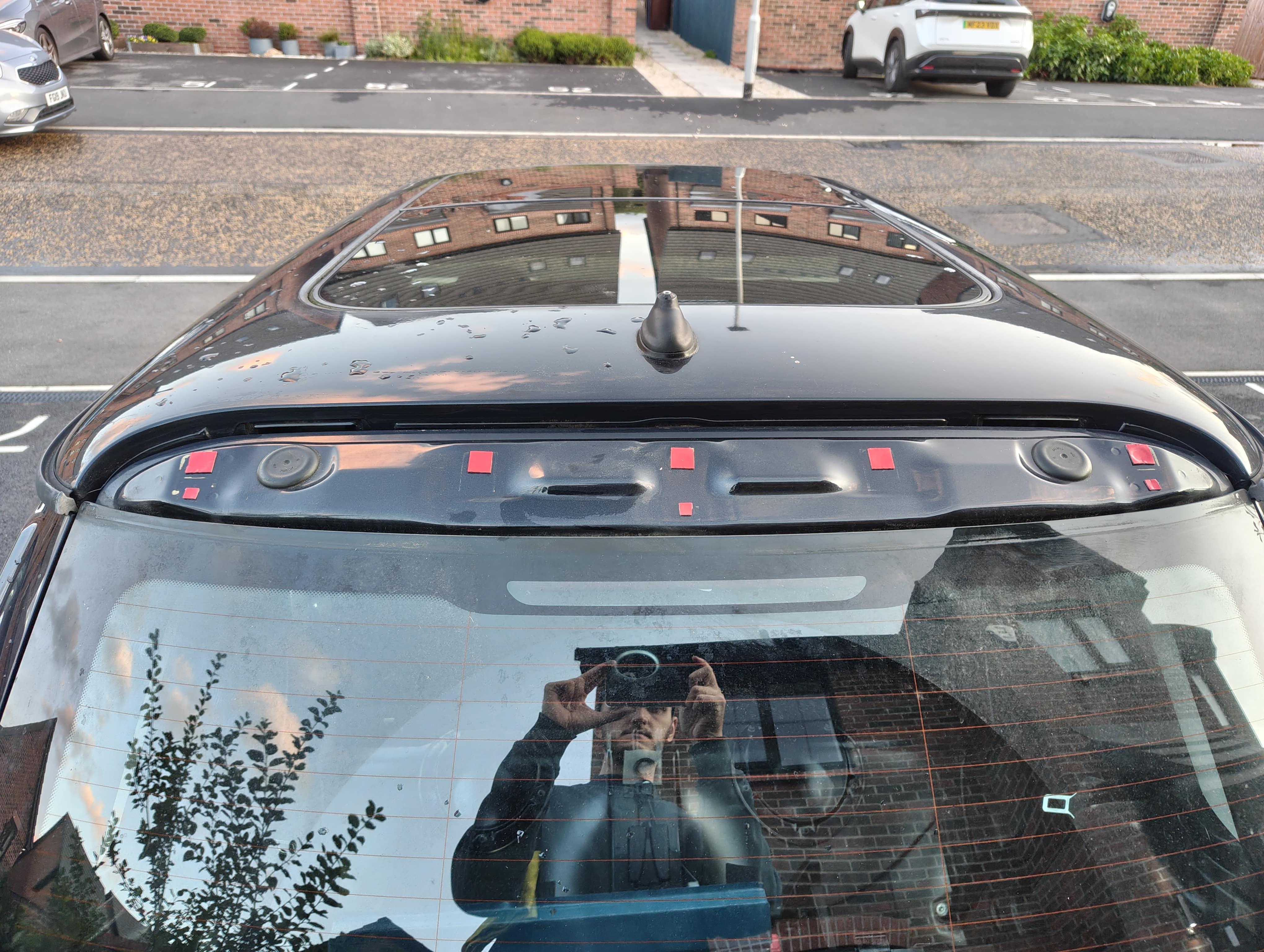 All nut holes covered with exterior tape